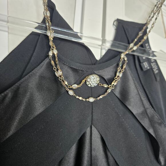 Kenneth Cole Black Chain Halter Top Womens SZ 2 Gothic Lolita Vampire Witch Y2K - Picture 2 of 6